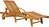 Sdraio elegante in legno TUMA Sdraio da Giardino Legno di Acacia Schienale
