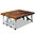Tavolo con sedie pieghevole legno e alluminio