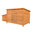 Pollaio in legno marrone rossiccio 136x74x70cm con cassetta di nidificazione
