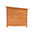Pollaio in legno marrone rossiccio 136x74x70cm con cassetta di nidificazione