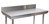 Tavolo da lavoro in acciaio inox con bordo di protezione 100 x 60 x 85 cm