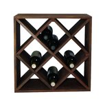 Portabottiglie vini Sistema di ripiani per bottiglie di vino, 12 scomparti, marrone