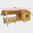 Cuccia e capanna per cani XXL Terrazza in legno e porta a lamelle 2080 x 910 x 913 mm