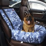 Seggiolino auto per cani,sicuro e confortevole,adatto per cani, blu mimetico