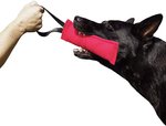 Salsiccia per addestramento del cane di protezione (28x7 cm,1 maniglia,rosa)