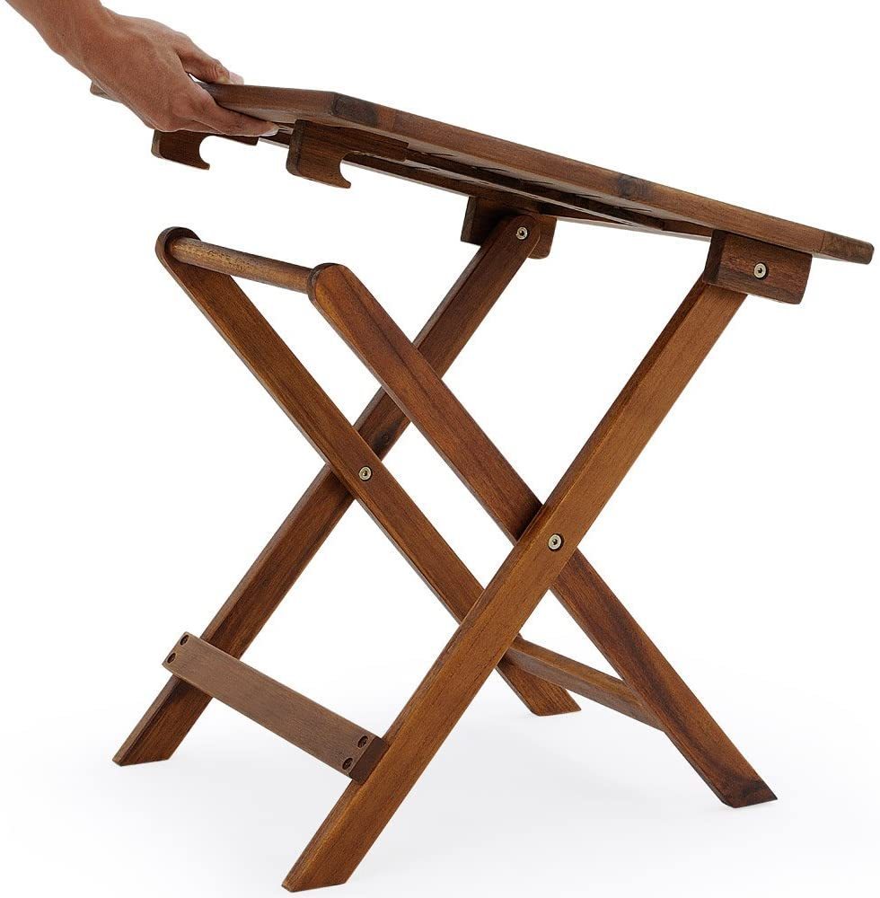 Tavolo tavolino pieghevole richiudibile in legno naturale 70x140x72H cm  campeggio